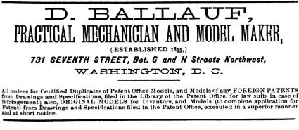 Ballauf advertisement ca. 1897